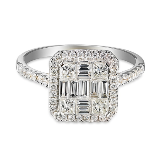 Pierścionek z diamentami (R68048 W): 8