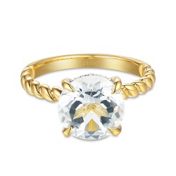 Pierścionek z białym topazem i diamentami (R85127 Y WT): 10 - zdjęcie: 3