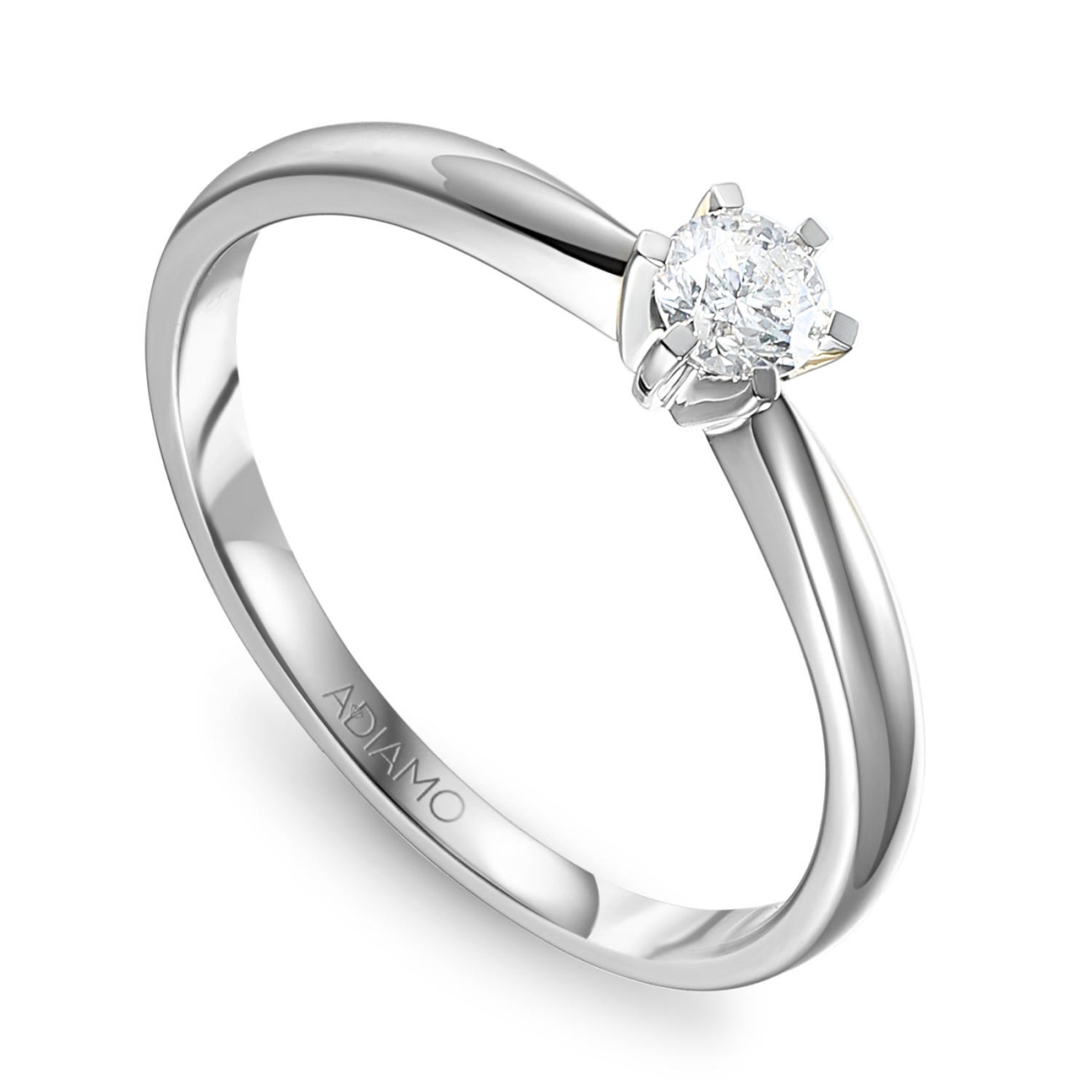 Pierścionek z diamentem białe złoto pr.585 R34130 0,25ct: 8