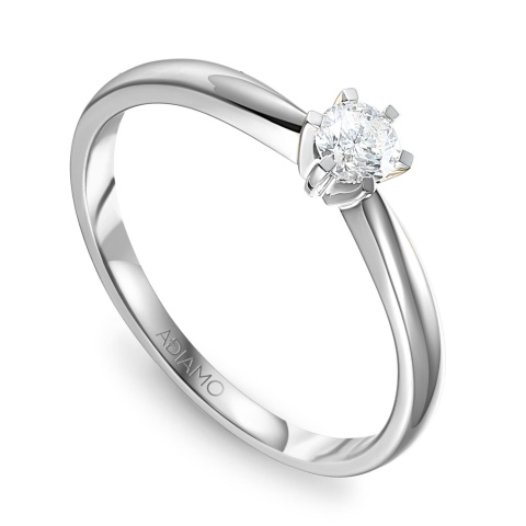 Pierścionek z diamentem białe złoto pr.585 (R34130 0,25ct)