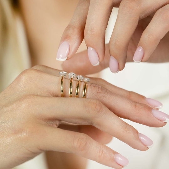 Pierścionek z diamentem, dwukolorowe złoto pr.585 (R34130 0,35ct): 13