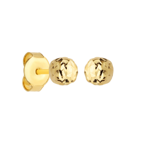 Kolczyki złote kulki diamentowane (E01098 3mm)