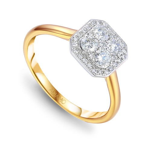 Pierścionek z diamentami (R59436 YW D)