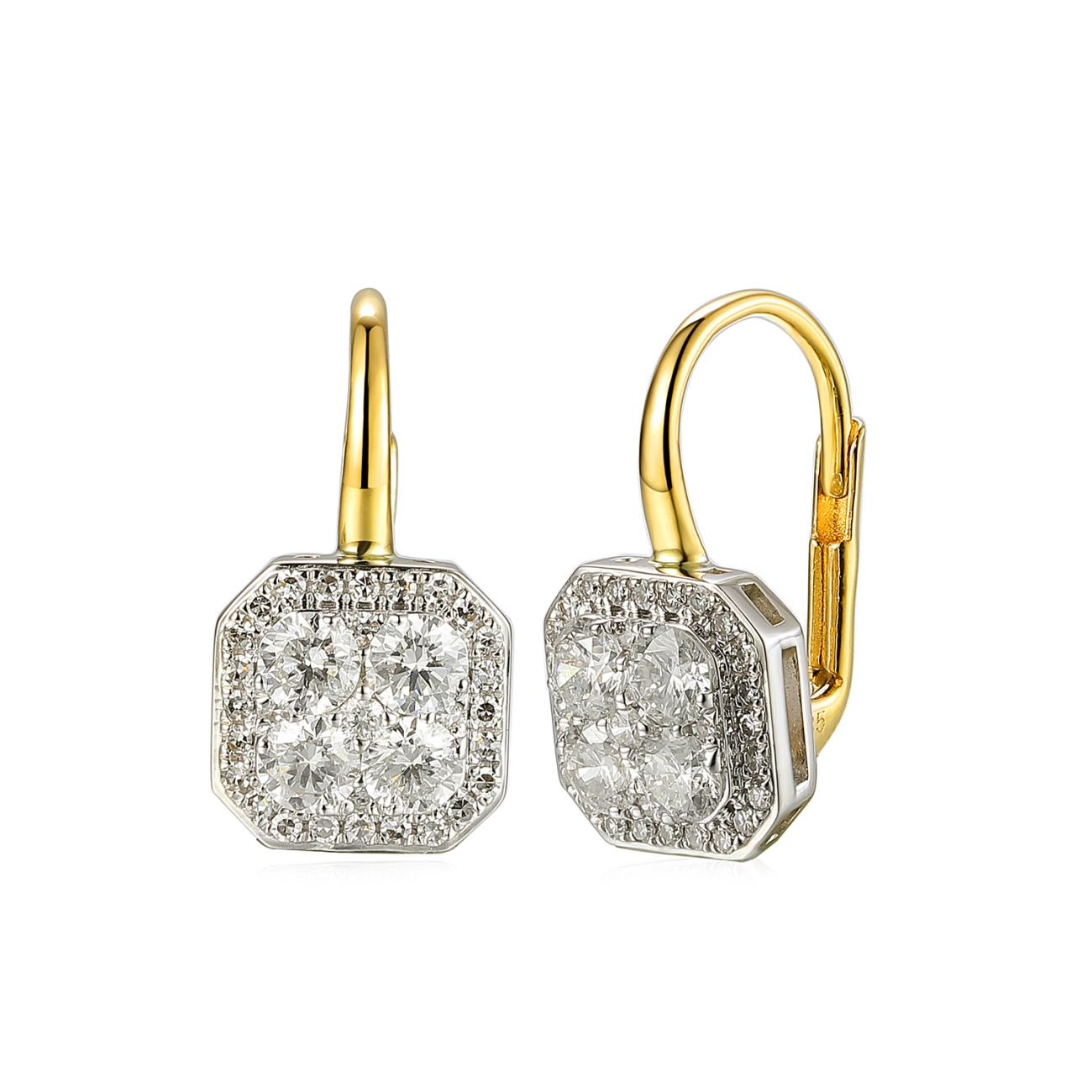 Kolczyki z diamentami (E59436 YW P M)