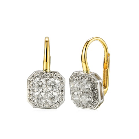 Kolczyki z diamentami (E59436 YW P M)