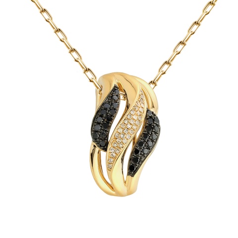 Zawieszka z czarnymi diamentami (P47269 Y BD)