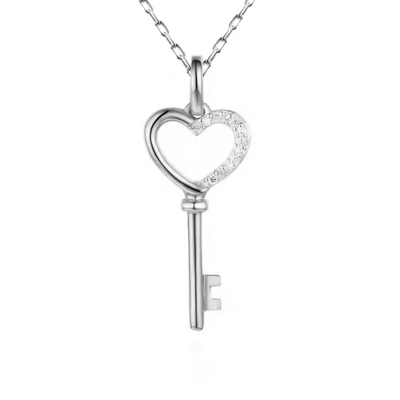 Zawieszka klucz z diamentami (P39901 W)