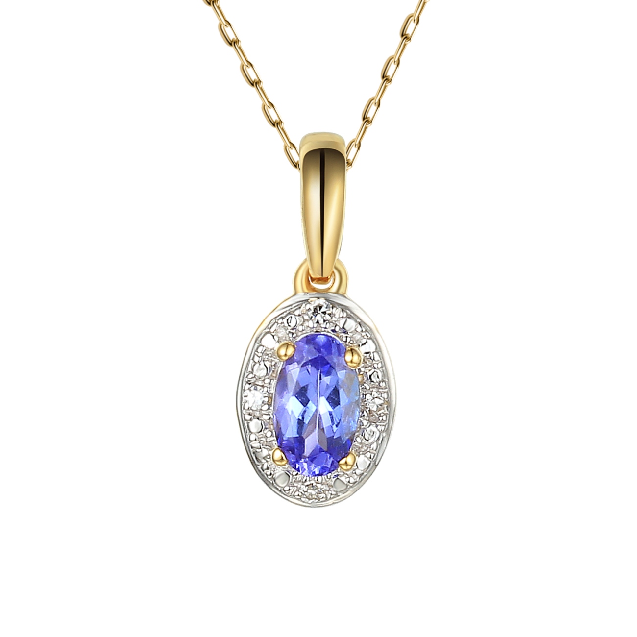 Zawieszka z tanzanitem i diamentami (P60389 Y T)