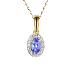 Zawieszka z tanzanitem i diamentami (P60389 Y T)