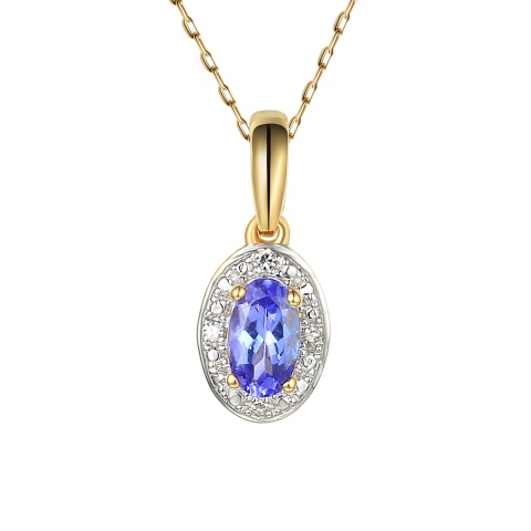 Zawieszka z tanzanitem i diamentami (P60389 Y T)