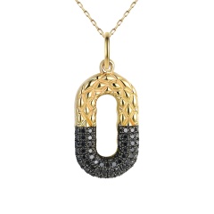 Zawieszka z czarnymi diamentami (P94450 Y BD)