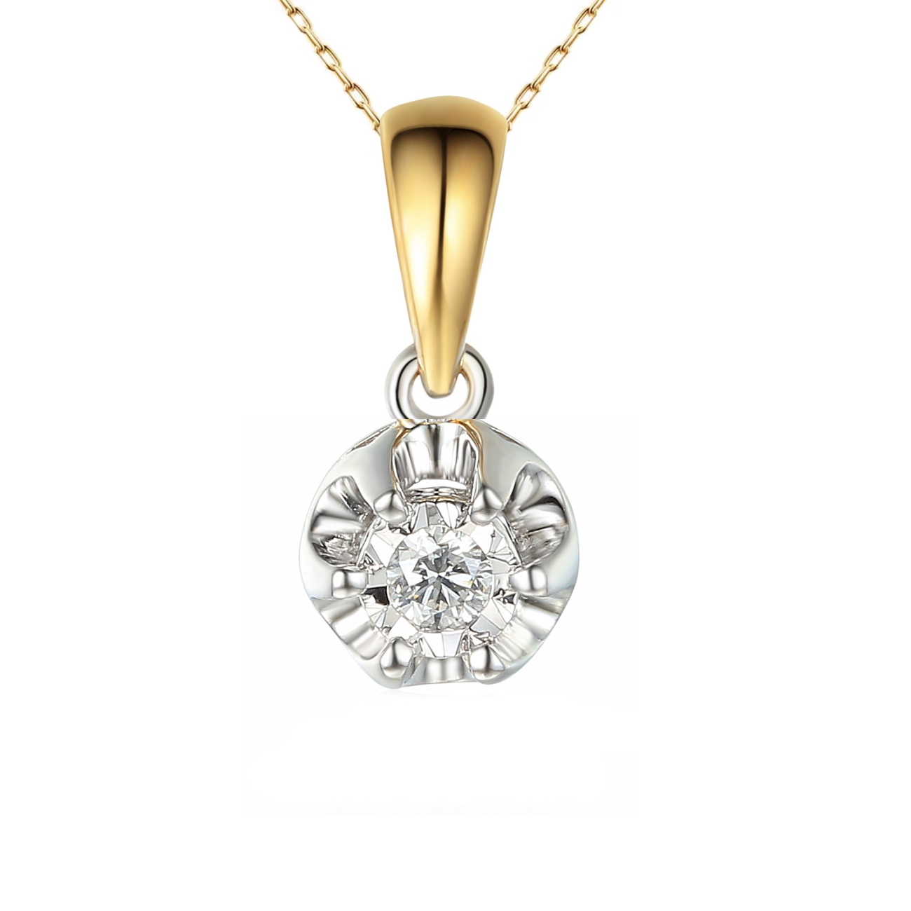 Zawieszka z diamentem (P55114 YW 0,09 ct)