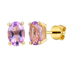 Kolczyki z różowymi ametystami