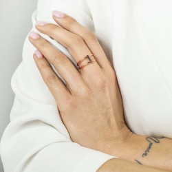 Pierścionek z czarnymi diamentami (R64659 R BD): 10 - zdjęcie: 3