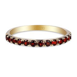 Pierścionek obrączkowy z granatami: 11 - zdjęcie: 4