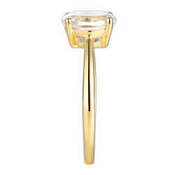 Pierścionek z owalnym białym topazem - zdjęcie: 4