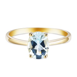 Pierścionek z akwamarynem - zdjęcie: 4