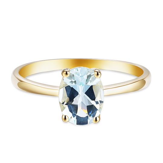 Pierścionek z akwamarynem