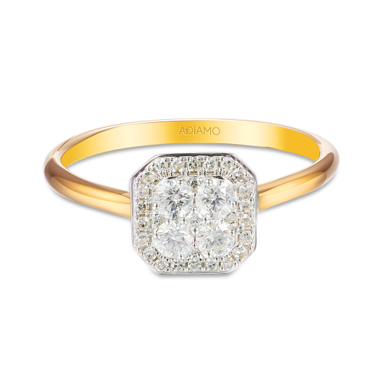 Pierścionek z diamentami (R59436 YW): 9
