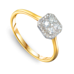 Pierścionek z diamentami (R59436 YW M)