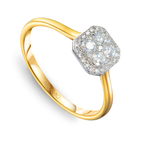 Pierścionek z diamentami (R59436 YW 0,30ct)