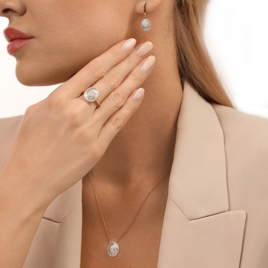 Kolczyki z diamentami (E95393 Y A)