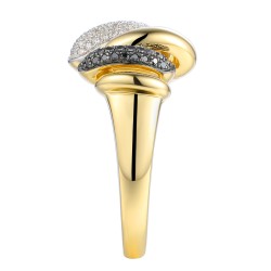 Pierścionek z czarnymi diamentami (R95431 Y BD) - zdjęcie: 5