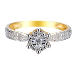 Pierścionek z diamentami (R73487 Y)