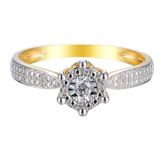 Pierścionek z diamentami (R73487 Y): 10