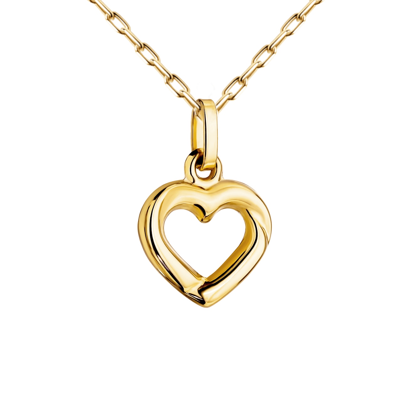 Złota zawieszka serce