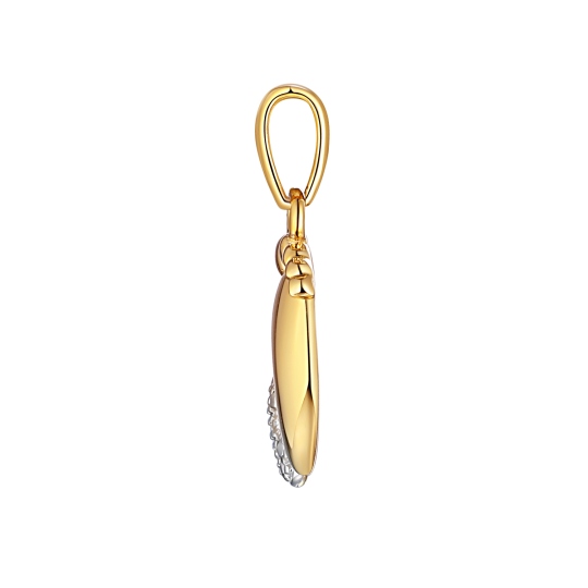 Zawieszka stópki złote z diamentami (P90748 Y C)