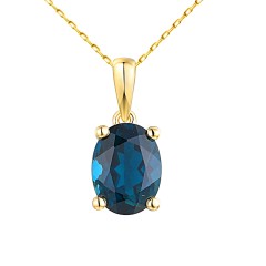 Zawieszka z london blue topazem