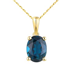 Zawieszka z london blue topazem - zdjęcie: 2