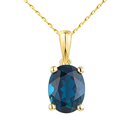 Zawieszka z london blue topazem