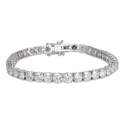 Bransoletka tenisowa z diamentami 15 ct (B01538 W) - zdjęcie: 2