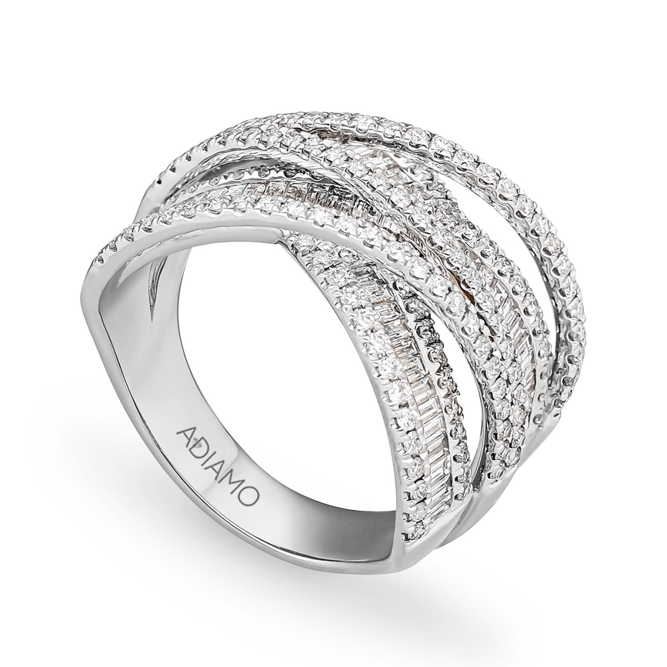 Pierścionek z diamentami (R90140 W)