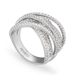 Pierścionek z diamentami (R90140 W)