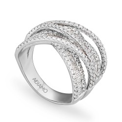 Pierścionek z diamentami (R90140 W) - zdjęcie: 2