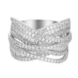 Pierścionek z diamentami (R90140 W) - zdjęcie: 4