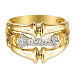 Pierścionek z diamentami (R97094 Y) - zdjęcie: 4