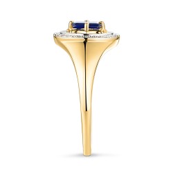 Sygnet z szafirem i diamentami (R93931 Y SA) - zdjęcie: 5