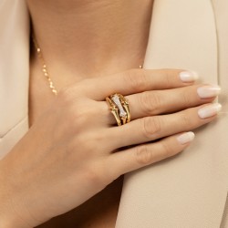 Pierścionek z diamentami (R97094 Y) - zdjęcie: 3