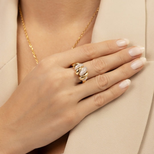 Pierścionek z diamentami (R95431 Y)