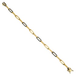 Bransoletka z czarnymi diamentami (B08580 Y BD) - zdjęcie: 2