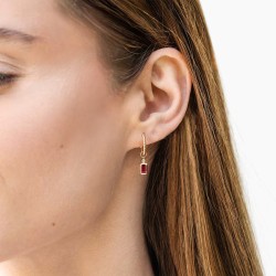 Kolczyki z rodolitami i diamentami (E85575 Y S RH) - zdjęcie: 3