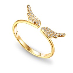 Pierścionek z diamentami (R58911 Y) - zdjęcie: 2