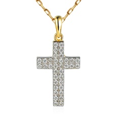 Zawieszka złoty krzyżyk z diamentami  (P83182 Y)