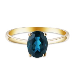 Pierścionek z london blue topazem - zdjęcie: 4