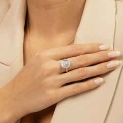 Pierścionek z diamentami (R95391 Y) - zdjęcie: 3