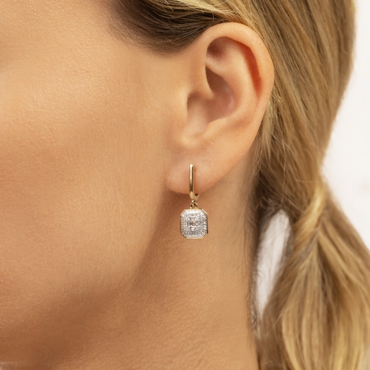 Kolczyki z diamentami (E95522 Y A)